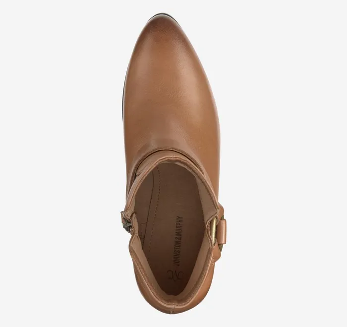 JohnstonandMurphy Boots and Booties Trista Harness Bootie Cognac Calfskin 8211 Women JohnstonandMurphy Boots and Booties Trista Harness Bootie Cognac Calfskin 8211 Women