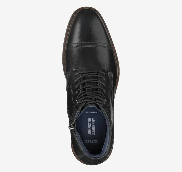 JohnstonandMurphy Boots Xc Flex Raleigh Cap Toe Zip Boot Black Full Grain 8211 Men JohnstonandMurphy Boots Xc Flex Raleigh Cap Toe Zip Boot Black Full Grain 8211 Men