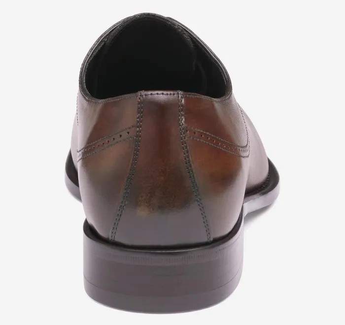 JohnstonandMurphy Dress Shoes Ellsworth Plain Toe Medallion Brown Italian Calfskin 8211 Men