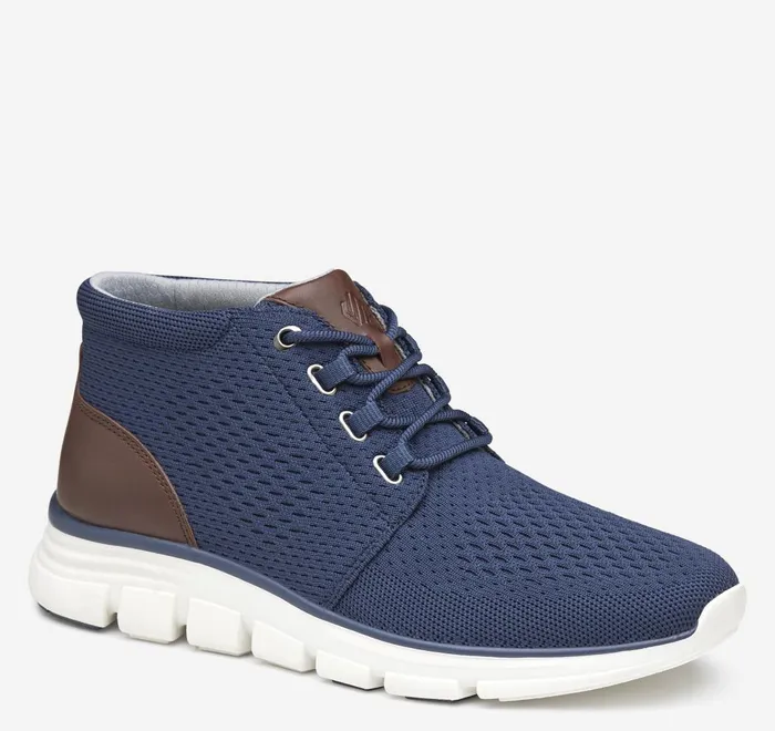 JohnstonandMurphy LaceUps Amherst Lug Knit Chukka Boot Navy Knit 8211 Men