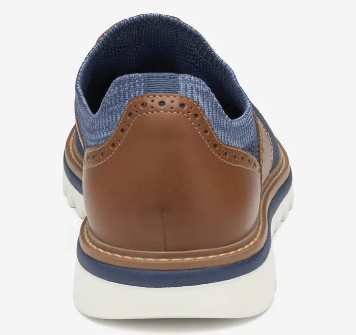 JohnstonandMurphy LaceUps Braydon Knit Saddle Navy Knittan Full Grain 8211 Men JohnstonandMurphy LaceUps Braydon Knit Saddle Navy Knittan Full Grain 8211 Men