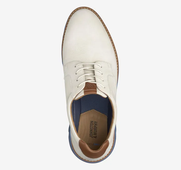 JohnstonandMurphy LaceUps Braydon Plain Toe Offwhite Nubuck 8211 Men JohnstonandMurphy LaceUps Braydon Plain Toe Offwhite Nubuck 8211 Men