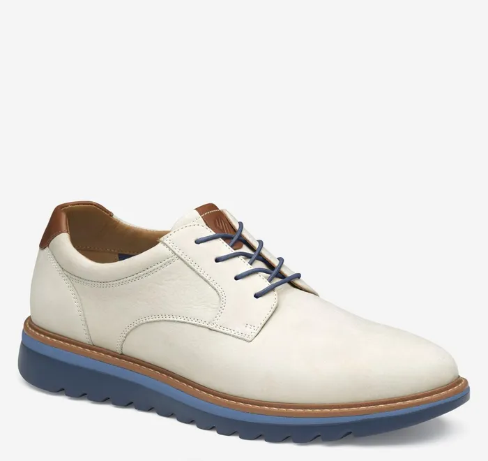 JohnstonandMurphy LaceUps Braydon Plain Toe Offwhite Nubuck 8211 Men JohnstonandMurphy LaceUps Braydon Plain Toe Offwhite Nubuck 8211 Men