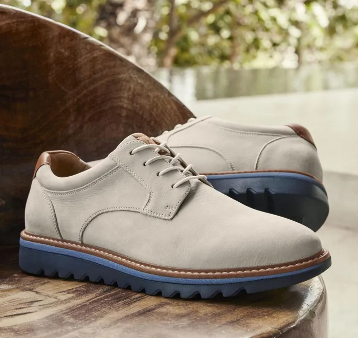 JohnstonandMurphy LaceUps Braydon Plain Toe Offwhite Nubuck 8211 Men JohnstonandMurphy LaceUps Braydon Plain Toe Offwhite Nubuck 8211 Men