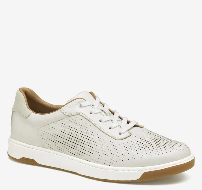 JohnstonandMurphy LaceUps Daxton UThroat White Full Grain 8211 Men