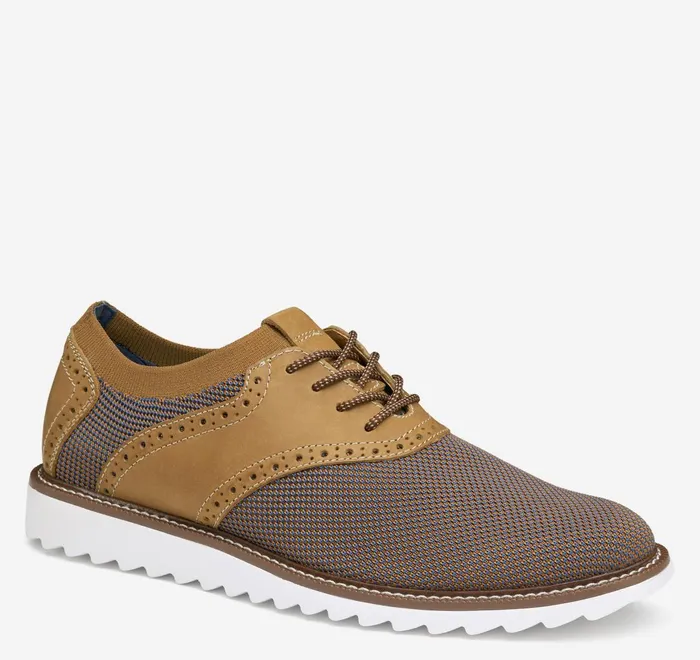 JohnstonandMurphy LaceUps Duncan Saddle Tan 2tone 8211 Men