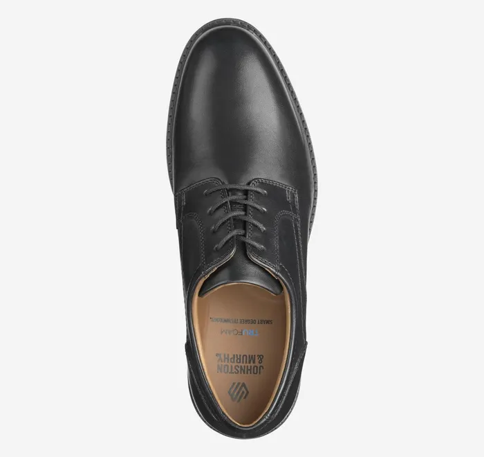 JohnstonandMurphy LaceUps Mason Plain Toe Black Full Grain 8211 Men