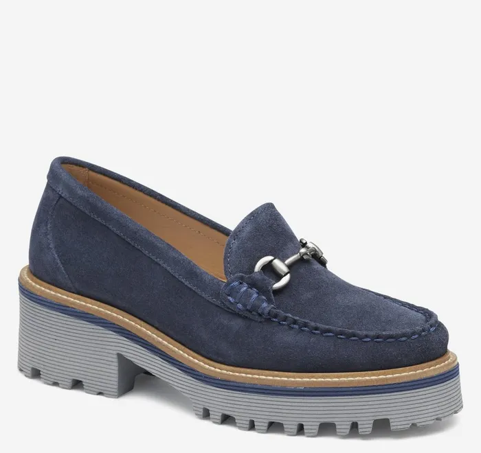 JohnstonandMurphy Mules and Loafers Emmalynn Bit Loafer Navy Suede 8211 Women