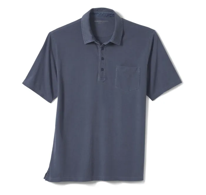 JohnstonandMurphy Polos and Tees Garment Dyed Polo Navy 8211 Men JohnstonandMurphy Polos and Tees Garment Dyed Polo Navy 8211 Men