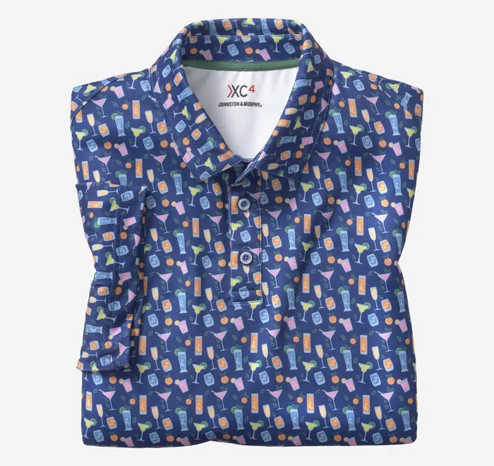 JohnstonandMurphy Polos and Tees Xc4 Performance Polo Navy Cocktail 8211 Men JohnstonandMurphy Polos and Tees Xc4 Performance Polo Navy Cocktail 8211 Men