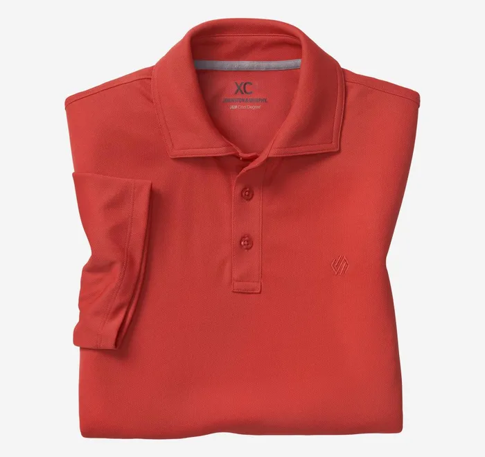 JohnstonandMurphy Polos and Tees Xc4 Performance Solid Polo Cool Degree Red 8211 Men