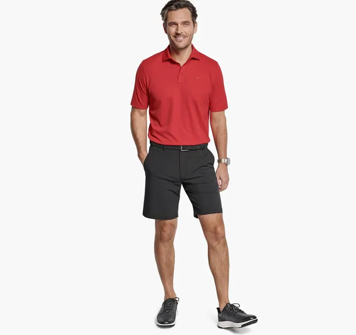 JohnstonandMurphy Polos and Tees Xc4 Performance Solid Polo Cool Degree Red 8211 Men