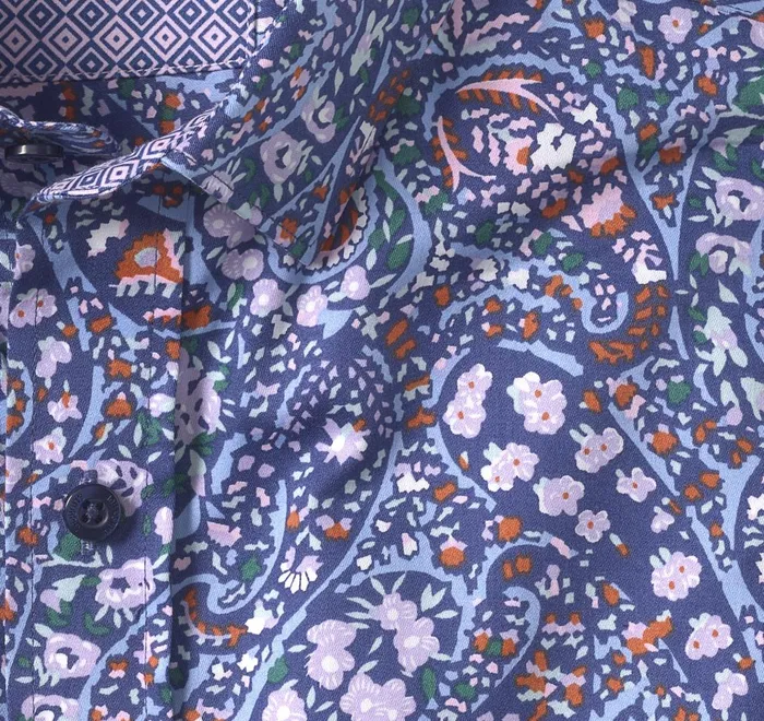 JohnstonandMurphy Shirts Printed Cotton Shirt Navy Floral Paisley 8211 Men JohnstonandMurphy Shirts Printed Cotton Shirt Navy Floral Paisley 8211 Men