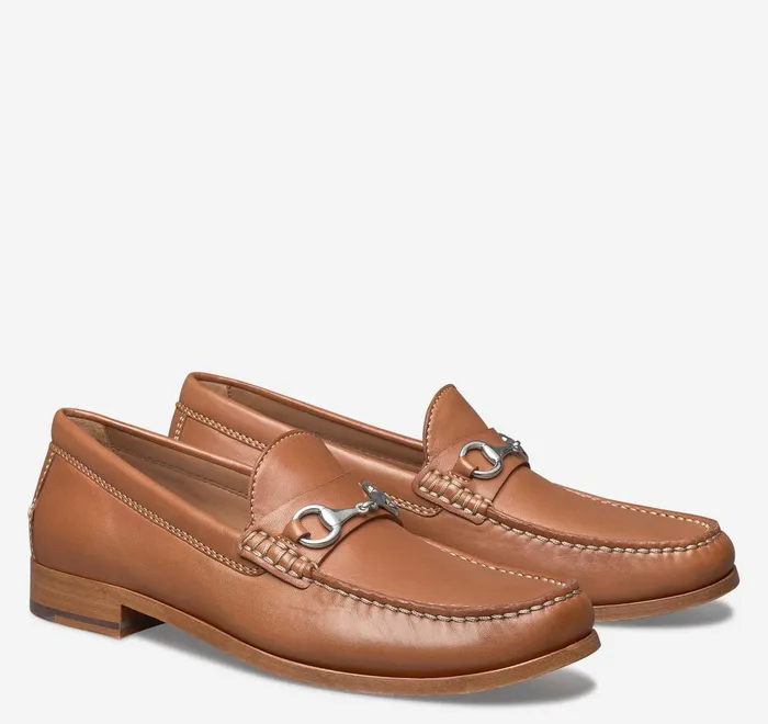 JohnstonandMurphy SlipOns and Loafers Baldwin Bit Loafer Cognac Sheepskin 8211 Men