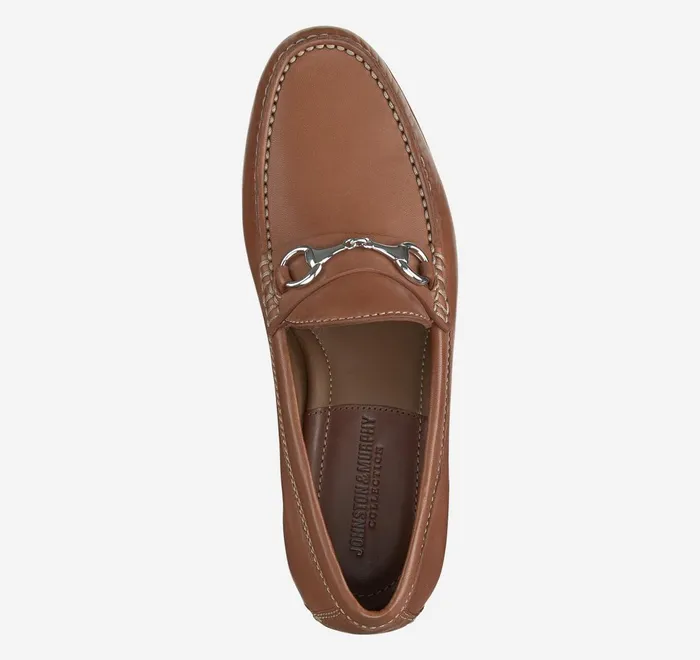 JohnstonandMurphy SlipOns and Loafers Baldwin Bit Loafer Cognac Sheepskin 8211 Men