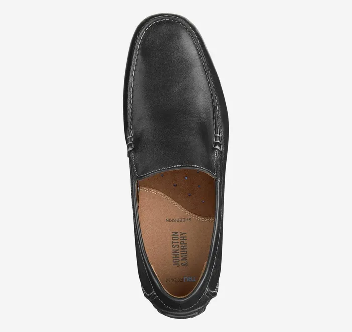 JohnstonandMurphy SlipOns and Loafers Cort Moc Venetian Black Full Grain 8211 Men JohnstonandMurphy SlipOns and Loafers Cort Moc Venetian Black Full Grain 8211 Men