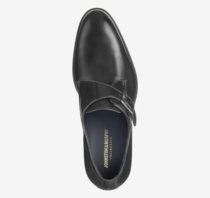 JohnstonandMurphy SlipOns and Loafers Flynch Monk Strap Black Italian Calfskin 8211 Men JohnstonandMurphy SlipOns and Loafers Flynch Monk Strap Black Italian Calfskin 8211 Men