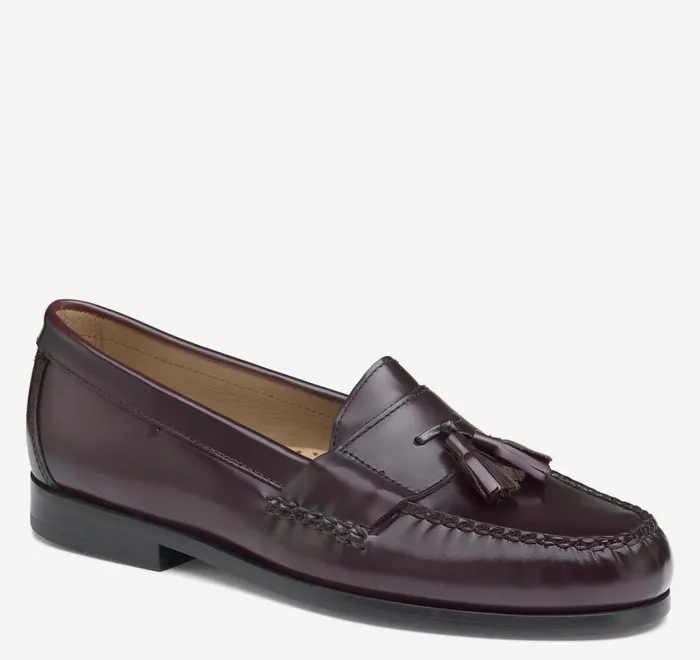 JohnstonandMurphy SlipOns and Loafers Hayes Tassel Loafer Burgundy Full Grain 8211 Men