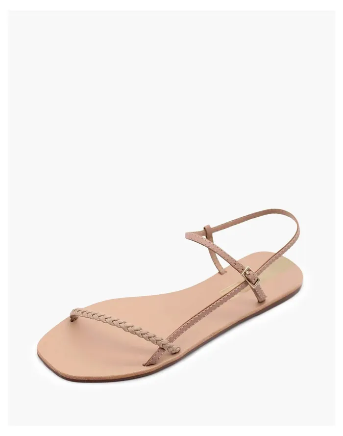 KAANAS ALINE BRAIDED NAKED SANDAL Nude Women Madewell Sandals