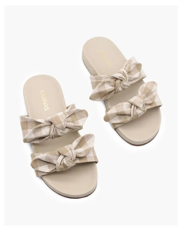 KAANAS CORA DOUBLE BOW ESPADRILLE SANDAL Beige Women Madewell Sandals