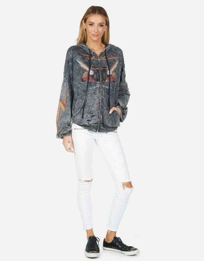 Kaliyah ZZ Top Eliminator Onyx Mineral Women039s Lauren Moshi Hoodies