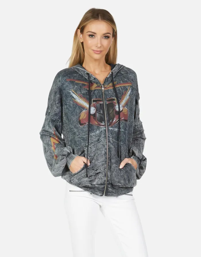 Kaliyah ZZ Top Eliminator Onyx Mineral Women039s Lauren Moshi Hoodies