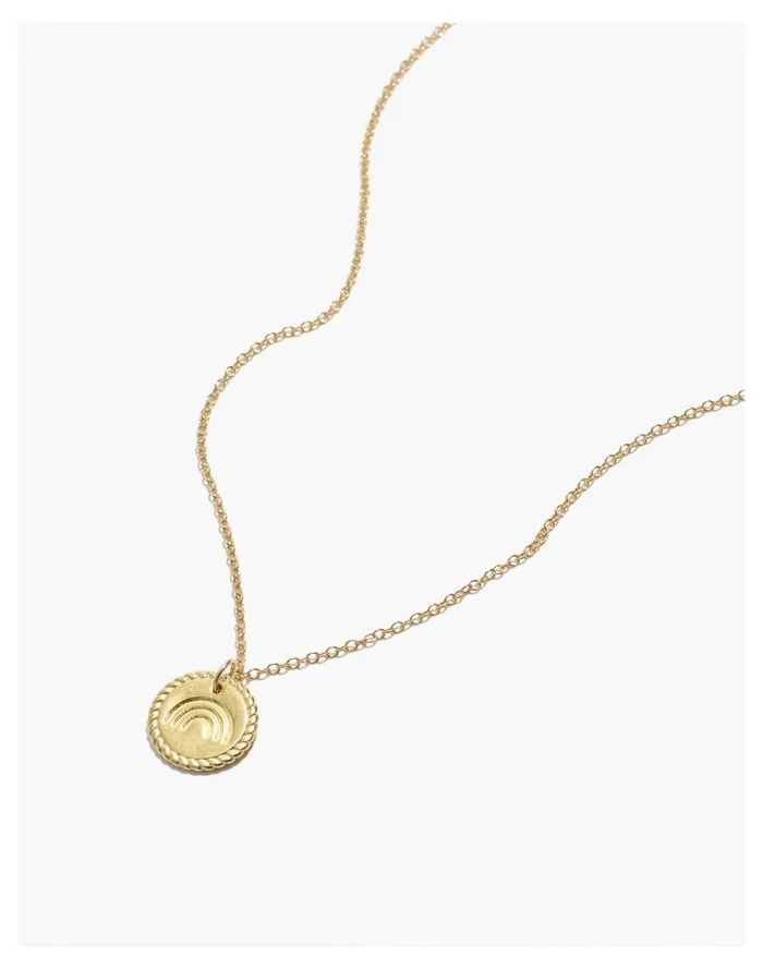 Katie Dean Jewelry Rainbow Necklace Gold Women Madewell Necklaces