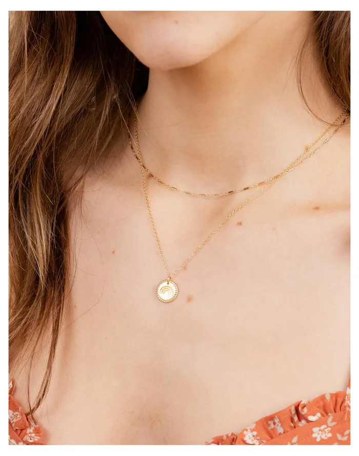 Katie Dean Jewelry Rainbow Necklace Gold Women Madewell Necklaces
