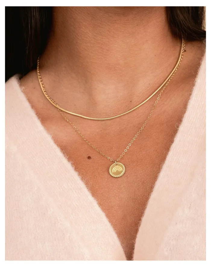 Katie Dean Jewelry Rainbow Necklace Gold Women Madewell Necklaces