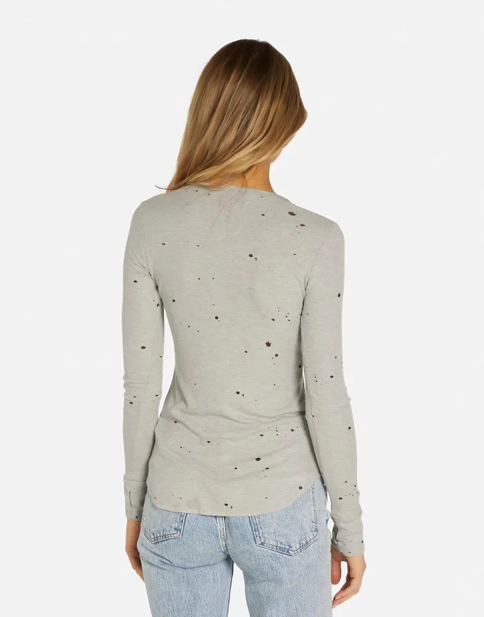 Kaylee Elvis Presley Heather Grey Women039s Lauren Moshi Long Sleeve
