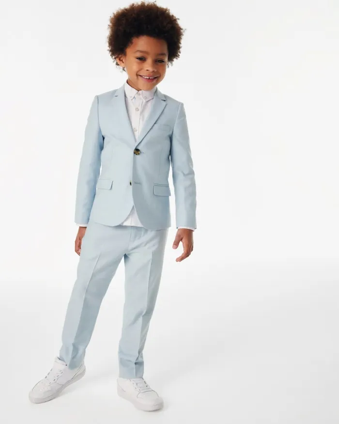Kids APOSTOL 8211 Pleated Suit Trousers Medium Blue Ted Baker Older Boys