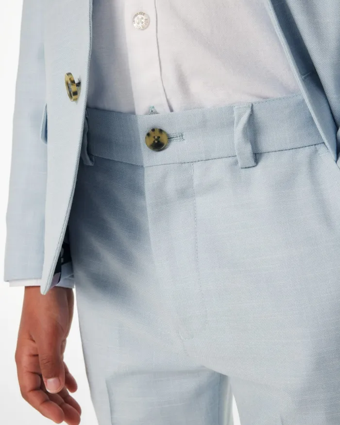 Kids APOSTOL 8211 Pleated Suit Trousers Medium Blue Ted Baker Older Boys