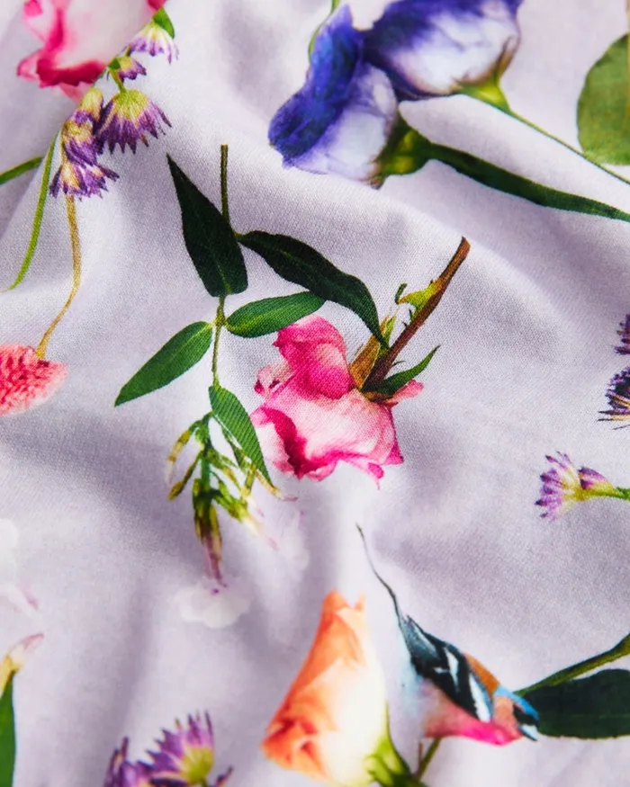 Kids ELODDE 8211 Floral Bow Detail Jersey Romper Lilac Ted Baker Playsuits and Sets Kids ELODDE 8211 Floral Bow Detail Jersey Romper Lilac Ted Baker Playsuits and Sets