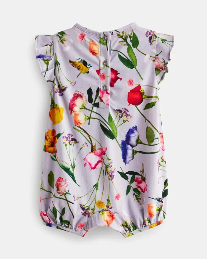 Kids ELODDE 8211 Floral Bow Detail Jersey Romper Lilac Ted Baker Playsuits and Sets Kids ELODDE 8211 Floral Bow Detail Jersey Romper Lilac Ted Baker Playsuits and Sets