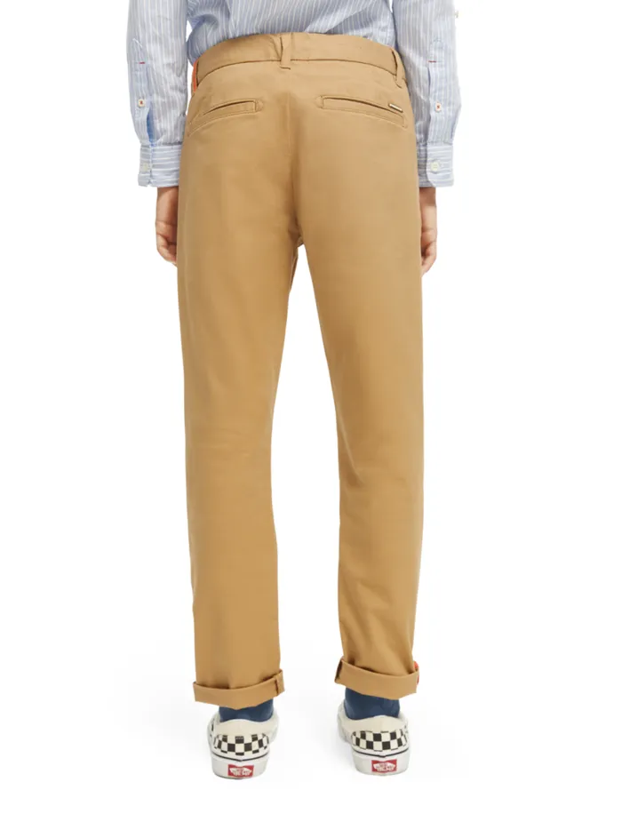 Kids Essential Regular Slim Fit Classic Chino Sand Scotch and Soda Pants