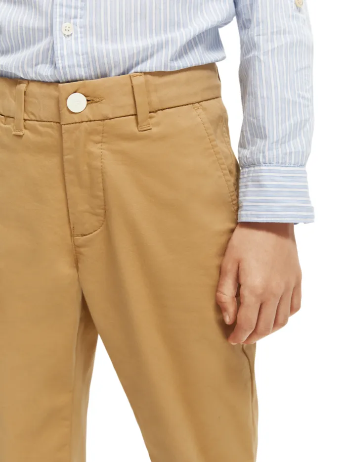 Kids Essential Regular Slim Fit Classic Chino Sand Scotch and Soda Pants
