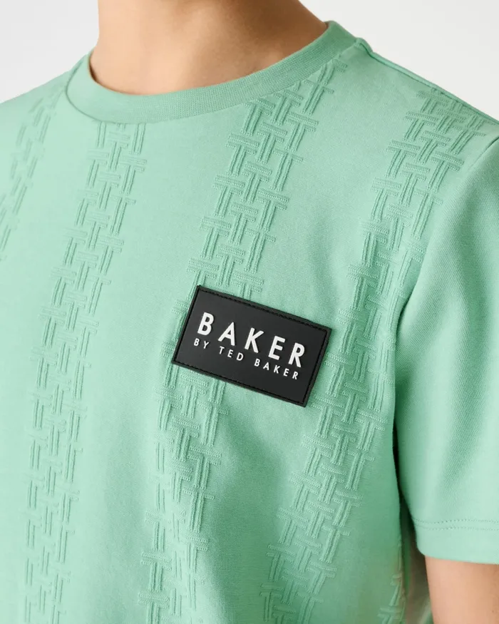 Kids GAVRIL 8211 Textured T Pattern TShirt Green Ted Baker Tops