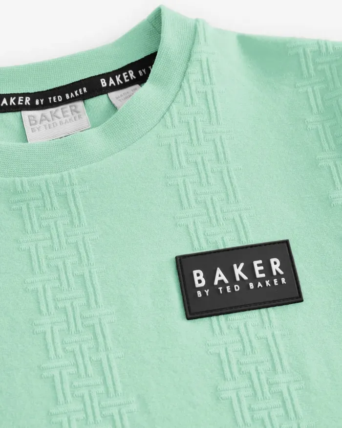 Kids GAVRIL 8211 Textured T Pattern TShirt Green Ted Baker Tops