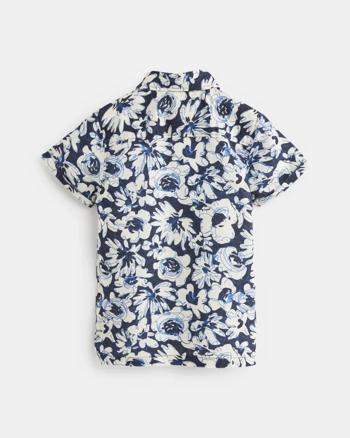 Kids HALIMAT 8211 Short Sleeve Floral Shirt And TShirt Set Navy Ted Baker Tops Kids HALIMAT 8211 Short Sleeve Floral Shirt And TShirt Set Navy Ted Baker Tops