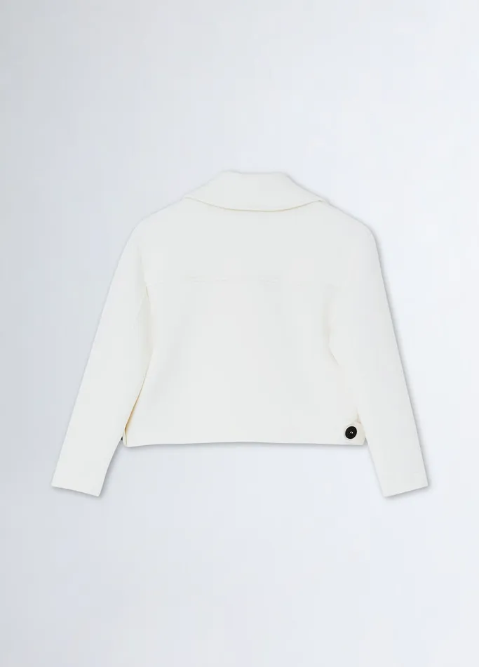 Kids Liujo Outerwear DoubleBreasted Jersey Jacket Butter