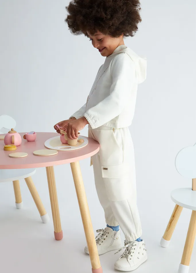 Kids Liujo Trousers and Skirts Cargo Pants In Jersey Butter
