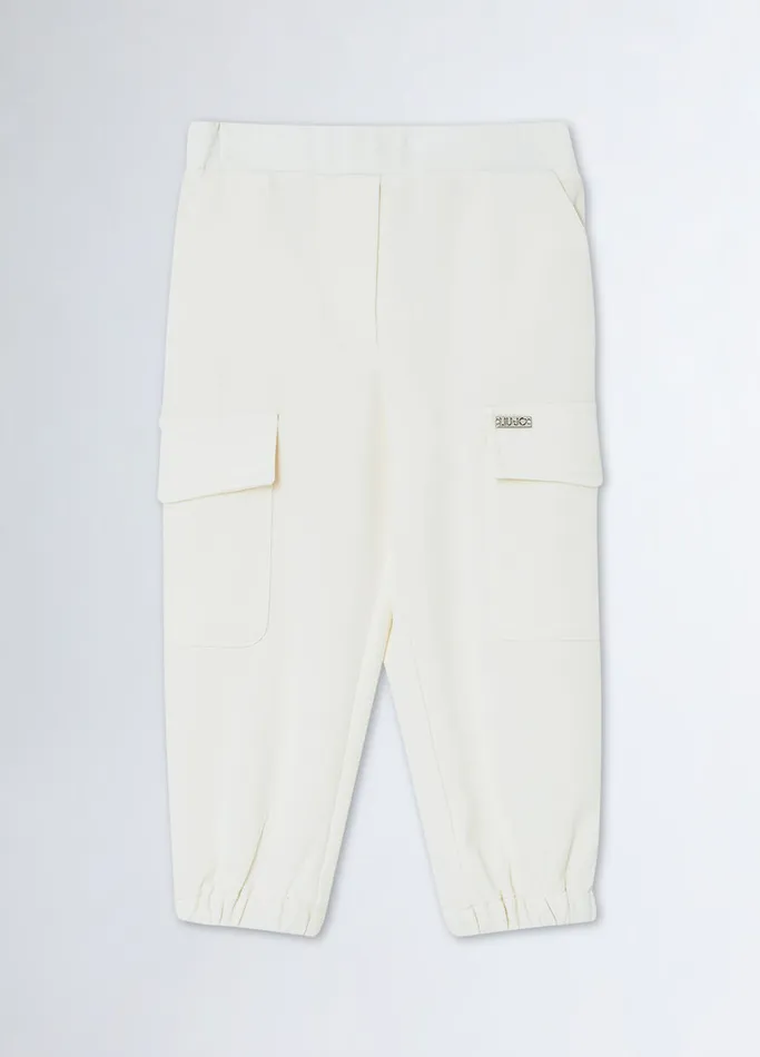 Kids Liujo Trousers and Skirts Cargo Pants In Jersey Butter