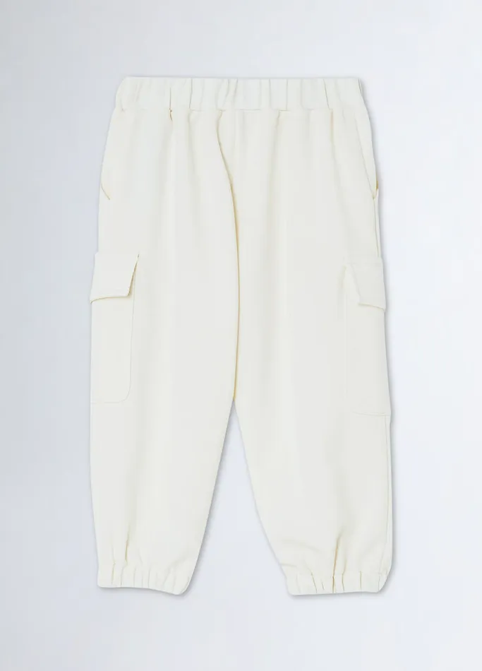 Kids Liujo Trousers and Skirts Cargo Pants In Jersey Butter