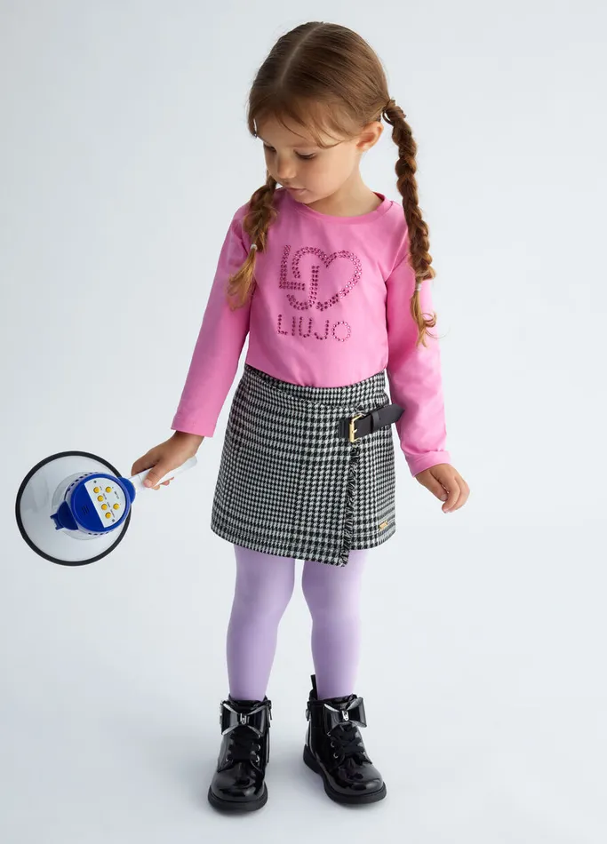 Kids Liujo Trousers and Skirts Houndstooth Shorts Black