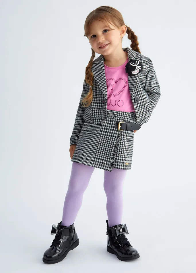 Kids Liujo Trousers and Skirts Houndstooth Shorts Black