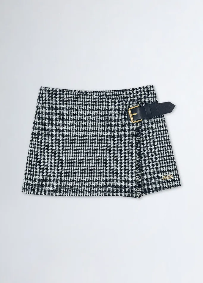 Kids Liujo Trousers and Skirts Houndstooth Shorts Black