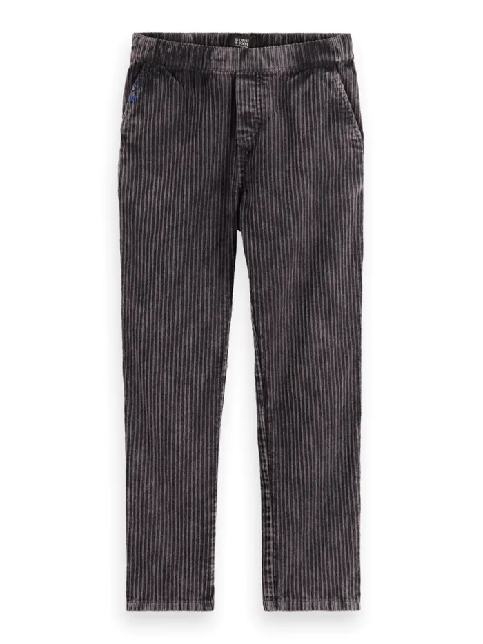 Kids LOOSE TAPERED WASHED CORDUROY PANT Charcoal Scotch and Soda Pants