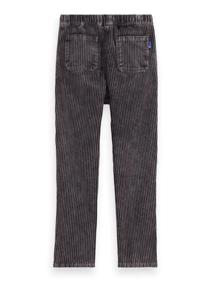 Kids LOOSE TAPERED WASHED CORDUROY PANT Charcoal Scotch and Soda Pants