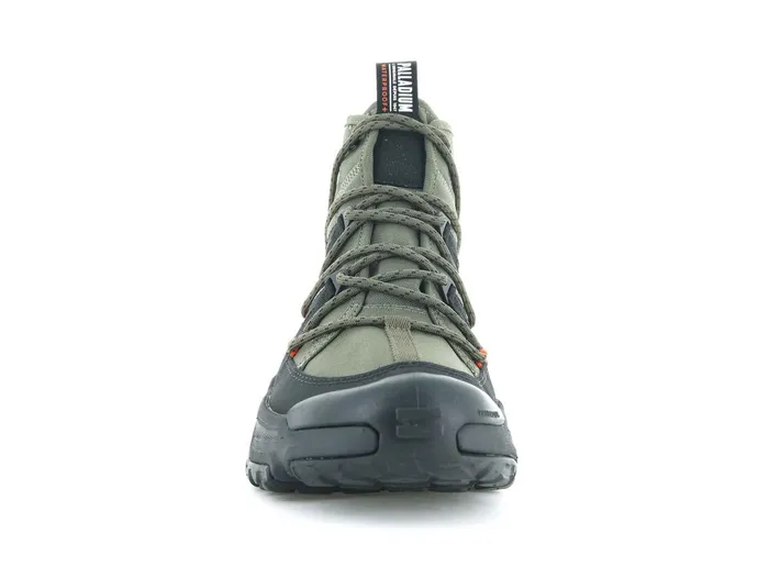 Kids Palladium Boots OffGrid Cross Wp Olive Night