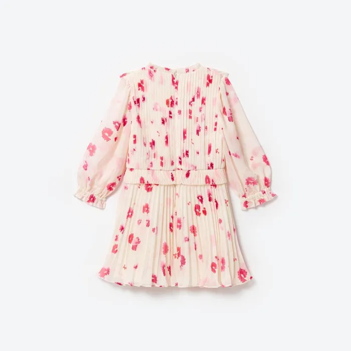Kids Self Portrait Printed Chiffon Mini Dress